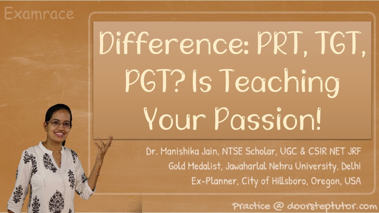 Full Form Of Pgt, Tgt, Prt, Difference Between Prt, Tgt, And Pgt Teacher